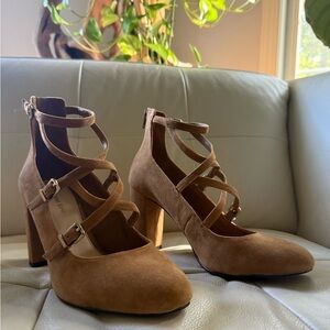 Gianni Bini Brown Strappy Heels